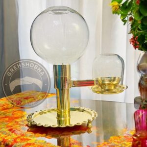 Pure Brass Double Glass Chimney Oil Lamp
