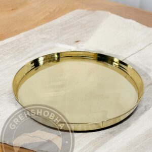 Pure Brass Kansa Dinner Plate – Handmade Ayurvedic Thali
