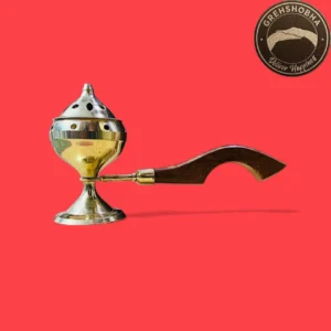 Brass Wooden Incense Holder (Gold)