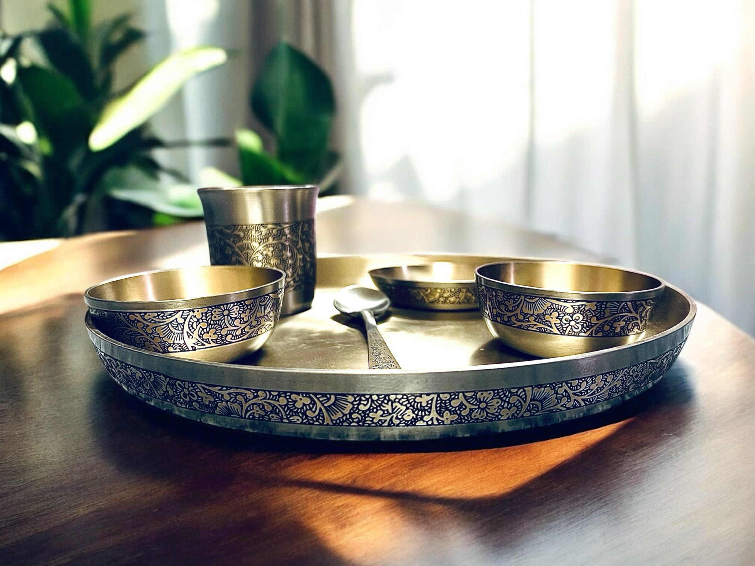 yes-6-silver-plated-pure-bronze-dinner-set-grehshobha-original-imahcu6rrn4xxpfd