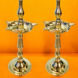 Kerala Samai Brass Oil Lamp | Traditional Kerala Fancy Deep | Pooja Deepak for Home Temple & Festival Decor