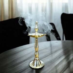 Pure Lead-Free Kerala Samai Brass Oil Lamp – Traditional Kerala Fancy Deep & Stand Kutthu Vilakku for Home Temple, Pooja Altar & Festival Decor | Tarnish Resistant Deepam for Positive Energy | Ideal for Diwali, Onam & Daily Prayer