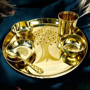 Laser Tree Print kansa Dinner Set