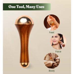 Grehshobha Pure Bronze Kansa Massager | Traditional Ayurvedic Body Massage Tool | Handmade Wellness Massager